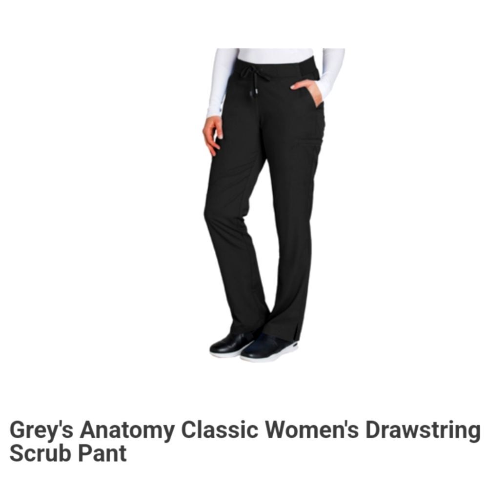 Grey’s Anatomy Black Scrub Pants XS (Fits 2/4) | Drawstring